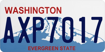 WA license plate AXP7017