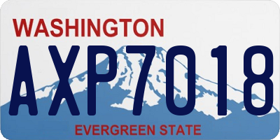 WA license plate AXP7018