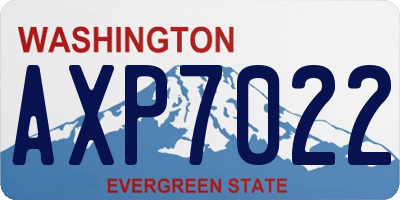 WA license plate AXP7022
