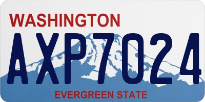 WA license plate AXP7024