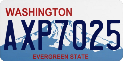 WA license plate AXP7025