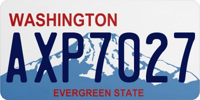 WA license plate AXP7027