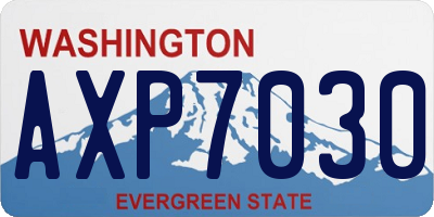 WA license plate AXP7030