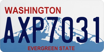 WA license plate AXP7031