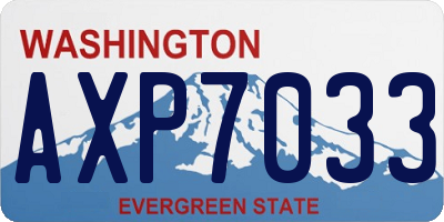 WA license plate AXP7033