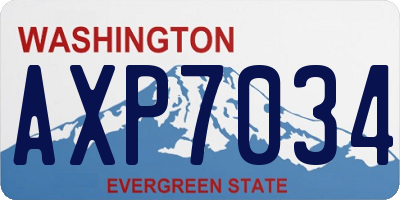 WA license plate AXP7034