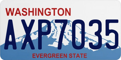 WA license plate AXP7035