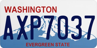 WA license plate AXP7037