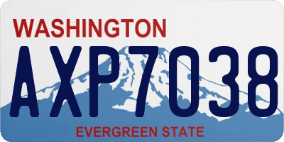 WA license plate AXP7038