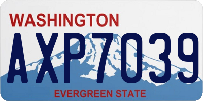 WA license plate AXP7039