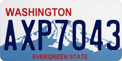 WA license plate AXP7043