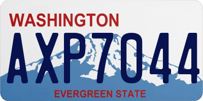 WA license plate AXP7044