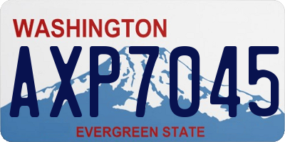 WA license plate AXP7045