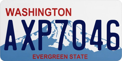 WA license plate AXP7046
