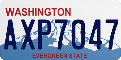 WA license plate AXP7047