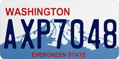 WA license plate AXP7048