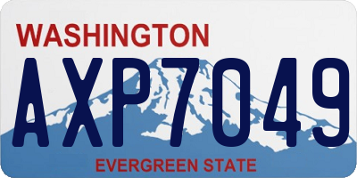 WA license plate AXP7049