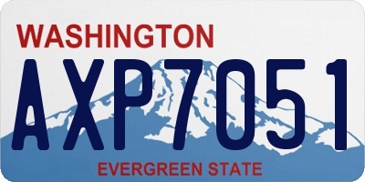 WA license plate AXP7051