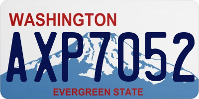 WA license plate AXP7052