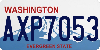 WA license plate AXP7053