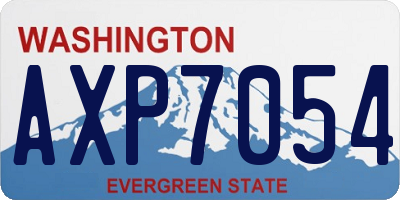WA license plate AXP7054