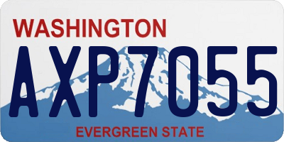 WA license plate AXP7055