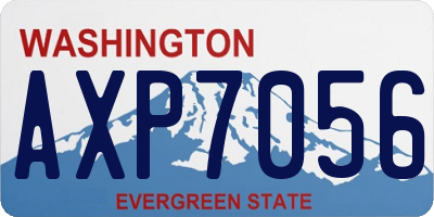 WA license plate AXP7056