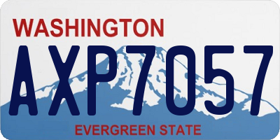 WA license plate AXP7057