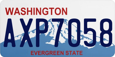WA license plate AXP7058