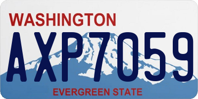 WA license plate AXP7059