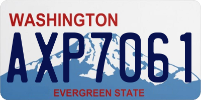 WA license plate AXP7061