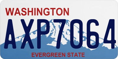 WA license plate AXP7064