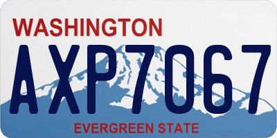 WA license plate AXP7067