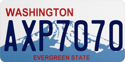WA license plate AXP7070
