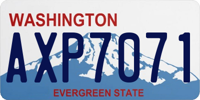 WA license plate AXP7071