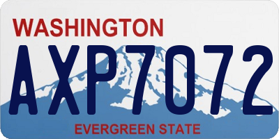 WA license plate AXP7072
