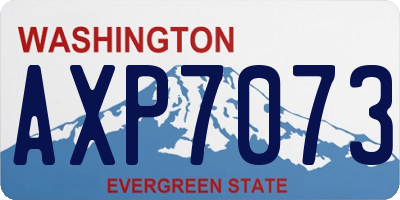 WA license plate AXP7073