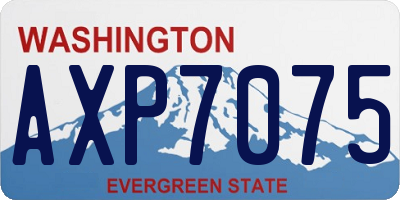 WA license plate AXP7075