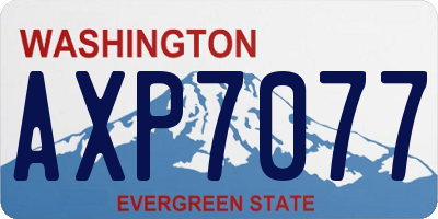 WA license plate AXP7077