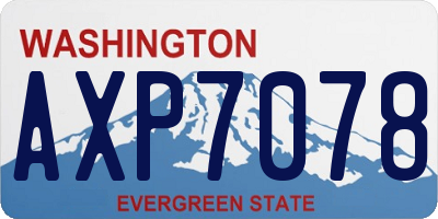 WA license plate AXP7078