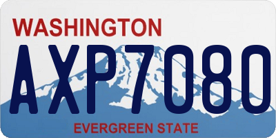 WA license plate AXP7080