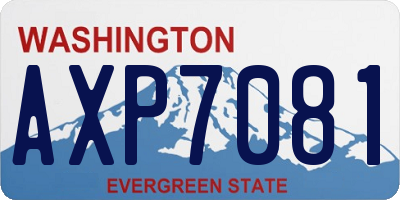 WA license plate AXP7081