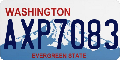 WA license plate AXP7083