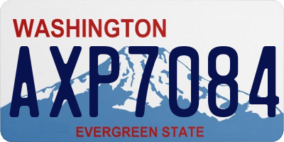 WA license plate AXP7084