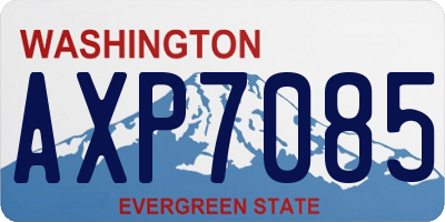 WA license plate AXP7085
