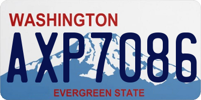 WA license plate AXP7086