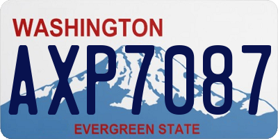 WA license plate AXP7087