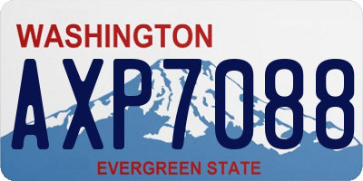 WA license plate AXP7088