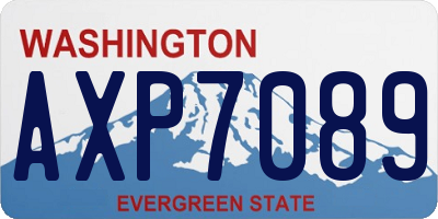 WA license plate AXP7089
