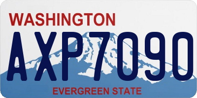 WA license plate AXP7090